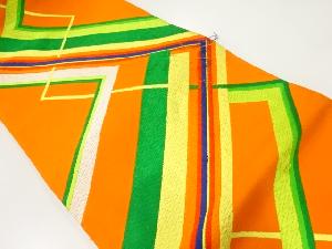 アンティーク　幾何学模様織出し袋帯（材料）